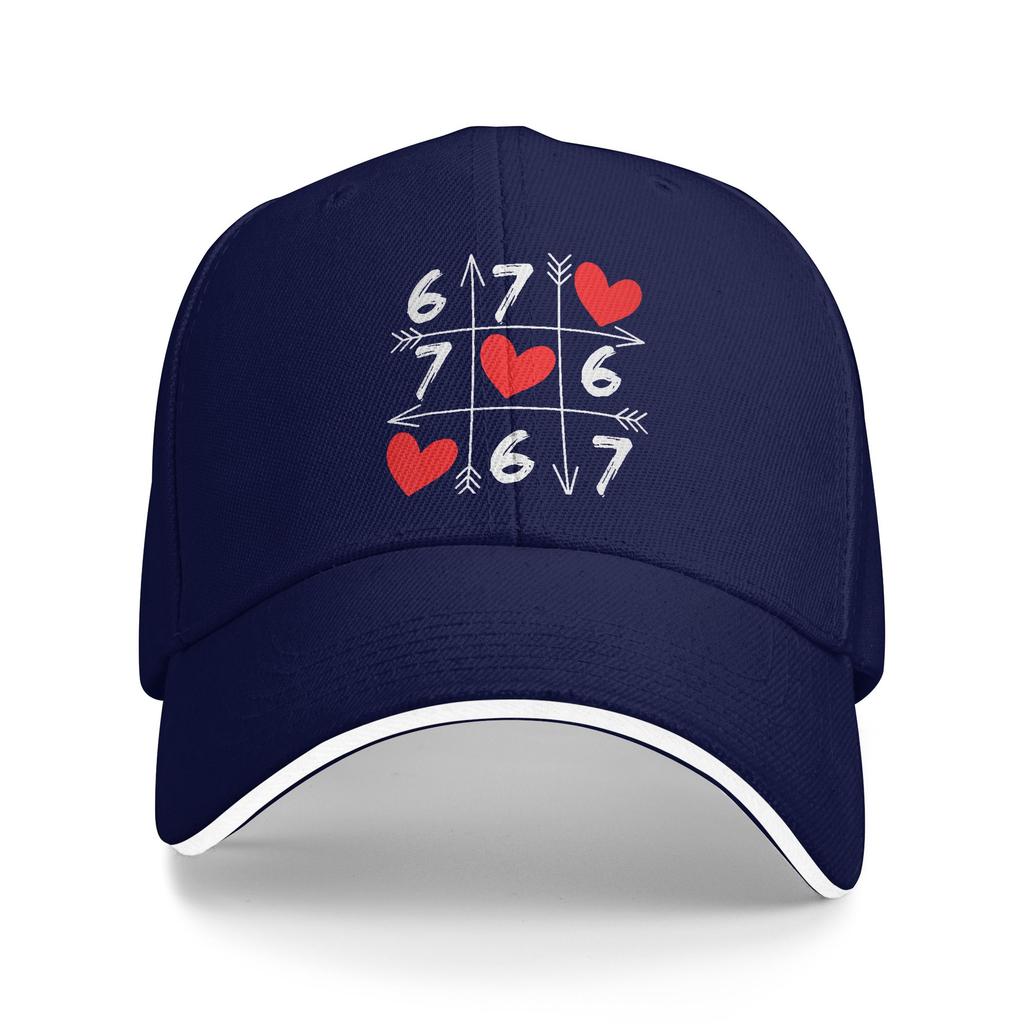 Six Seven 67 Meme 6 7 Valentines Day Heart Casual Baseball Cap Spring Trucker Hat Sun-Proof Baseball Caps