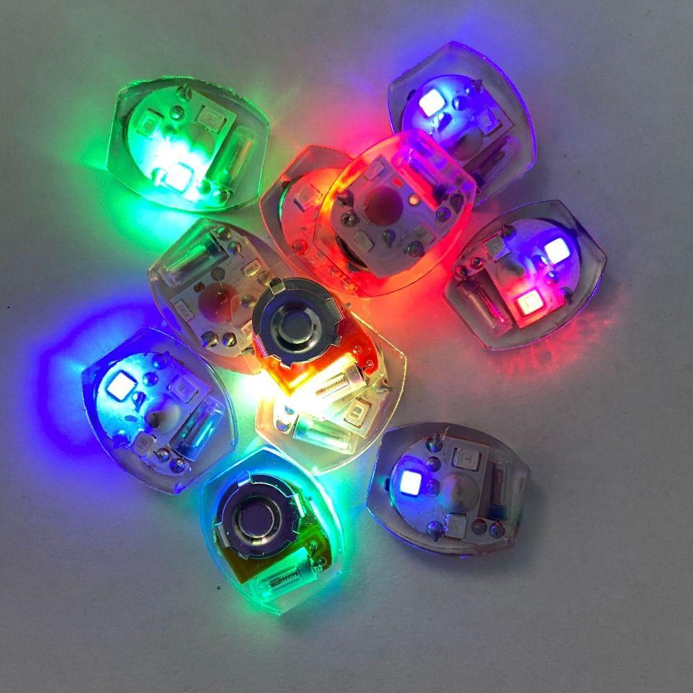 10Pcs Miniature Movement Electronics Lamp Luminous Hole Shoes Lamp Vibrating Light Diy Toy