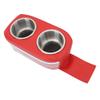 Pontoon Cup Holder with Double Stainless Steel Cupholder Portable Stable Universal for Boat Yacht RV Car Red