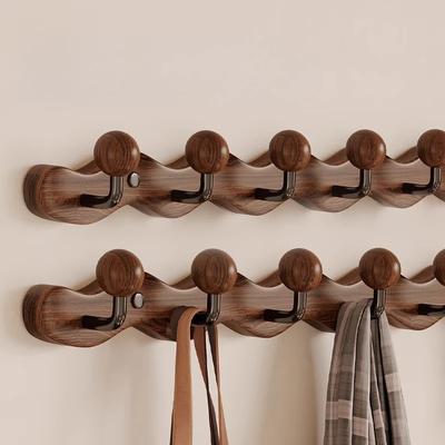 Solid Wood Clothes Hook, Entrance Foyer, Entrance Door, Creative Clothes and Hat Hook, No Need To Drill Holes, Wall Mounted