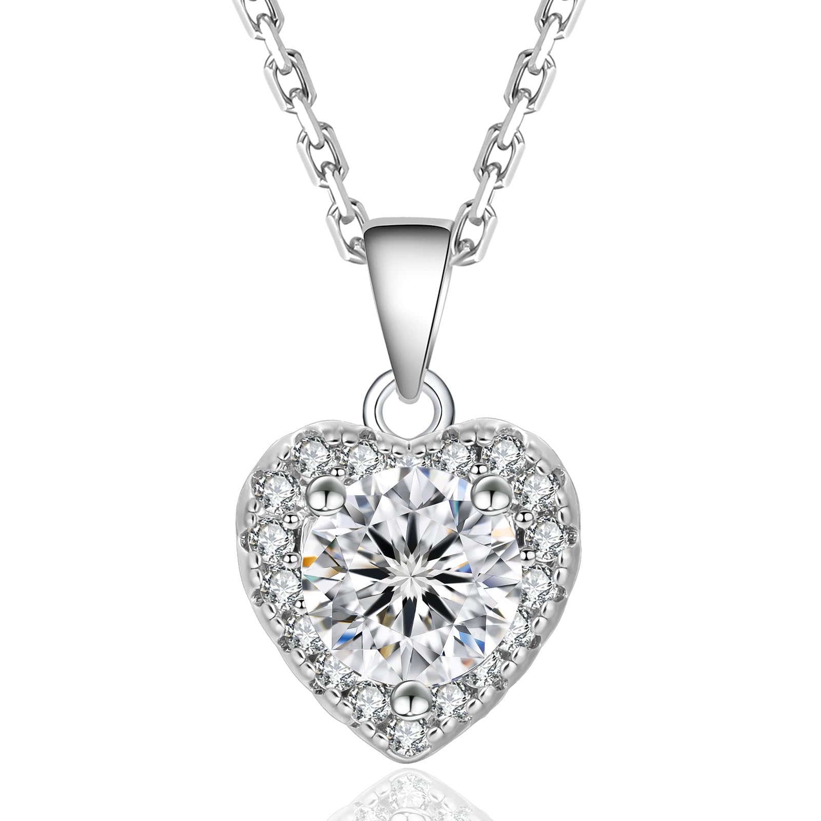 

Moissanite 925 Moissanite Single Metal Simple Jewelry GRA Certification Card Birthday Gift [KRKC] Necklace, Silver, Women s, 1.0 Carat, Pendant,