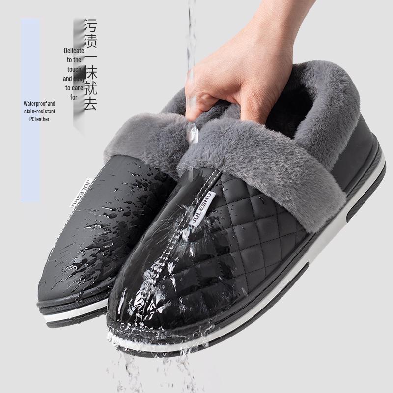 Herens Waterdichte Katoenen Pantoffels - Winter 2025 Stijl, Binnen/Buiten, Grote Maat