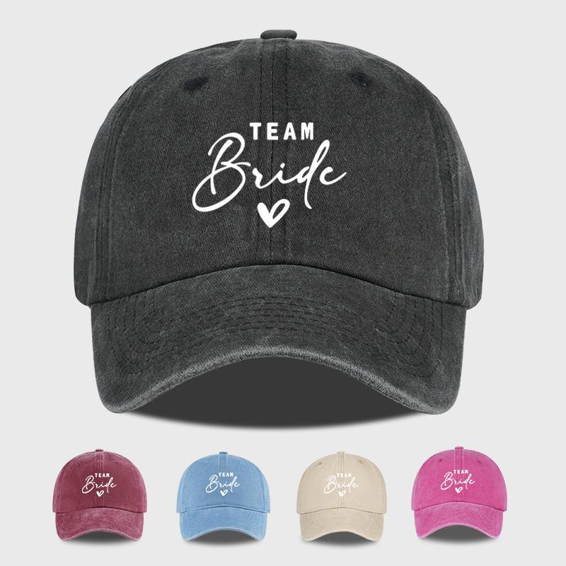 Unisex Modieuze TEAM bride Opdruk Baseballpet Trendy Lichtgewicht Outdoor Zon Hoed Perfect voor Reizen en Kamperen