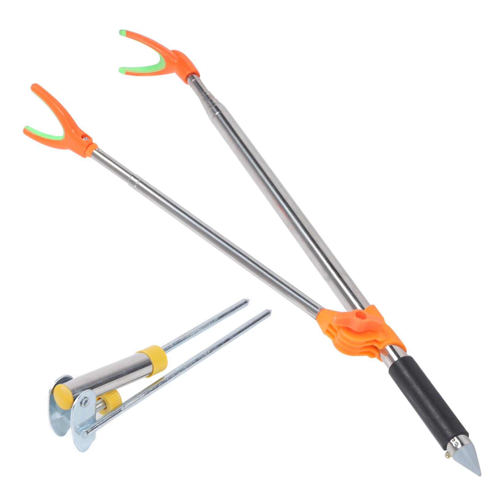 

Fishing Rod Bracket Stainless Steel Insertion Multifunction Fish Pole Tackle Supplies2.1 Meters