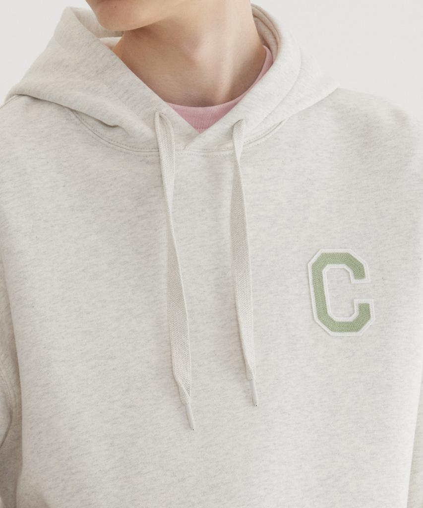 C Logo Hoodie Oatmeal