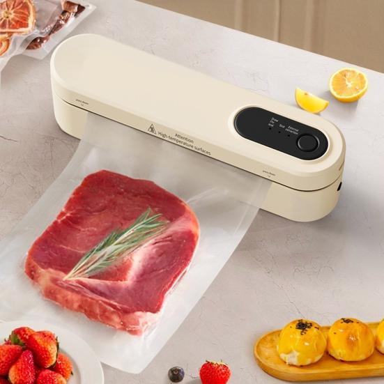 Automatic Vacuum Sealer Machine 60kPa Strong Suction 3 Modes Adjustable Easy to Use Cordless Rechargeable Food Sealer