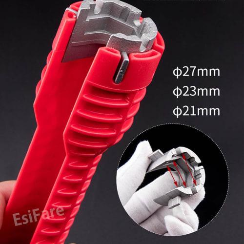 EsiFare 8-in-1 Multi-Function Faucet Wrench, Labor-Saving Design for Water Heaters, Water Tanks, and More, for Home Repairs, Installing/Replacing Sink