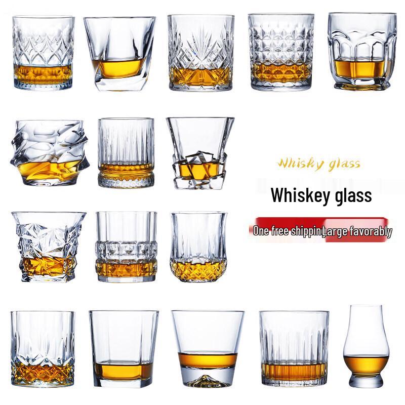 ZISIZ Crystal Whiskey Cocktail Glass Set