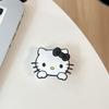 Cartoon Kt Cat Flip Mirror Mobile Phone Airbag Bracket Paste Type Portable Makeup Mirror Retractable Ring