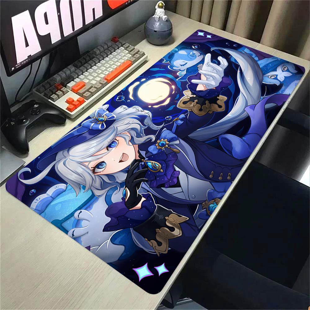 Genshin Impact Furina Anime Game Mousepad Office PC Kawaii Gaming Accessories Keyboard Mouse Pad Laptop xcm Mouse Mat Carpet