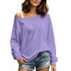 Women's Pullover Sweatshirt, Crewneck Long Sleeve Casual Color, Loose Fit