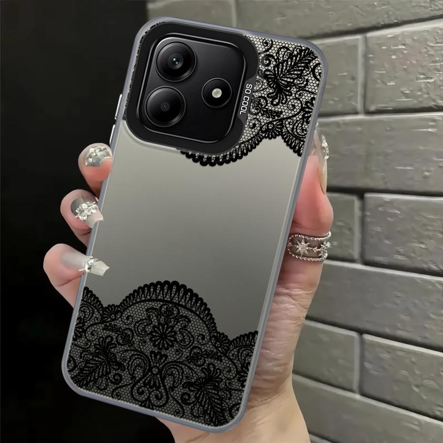 Back Phone Cover Case for Xiaomi Mi 12T Pro 13T 11 Lite Black Cool Lace