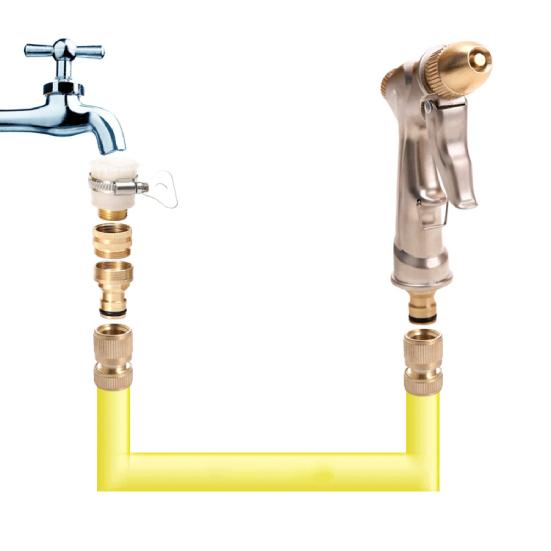 Hochdruckreiniger Gartenwasserzerstäuber mit Düse Einstellbarer Wasserfluss Korrosionsbeständig Autowäscher zum Waschen von Fahrzeugen Bewässern von Pflanzen