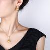 Jewelry Copper Bottom Gold-Plated Pearl Temperament Light Luxury Gold Suit Women 14-12Mm