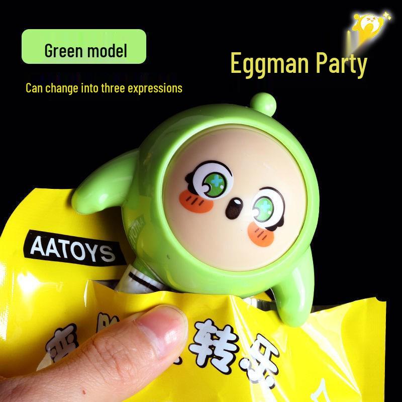 Egg Boy Party Spin-the-Wheel Face-Changing Doll - Creative Toy for Kids, Internet Celebrity Display Ornament
