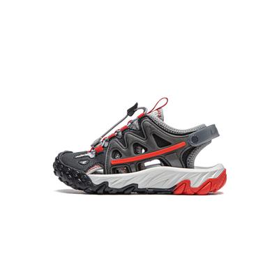 Cloud Tuff RB Letter Brand Logo Color Block Kids Sandals Kids Sandals Black Gray Red YKKU006-1