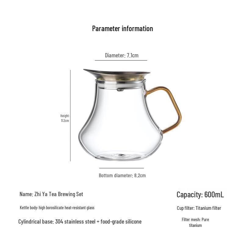 Glass Teapot with Stainless Steel Infuser