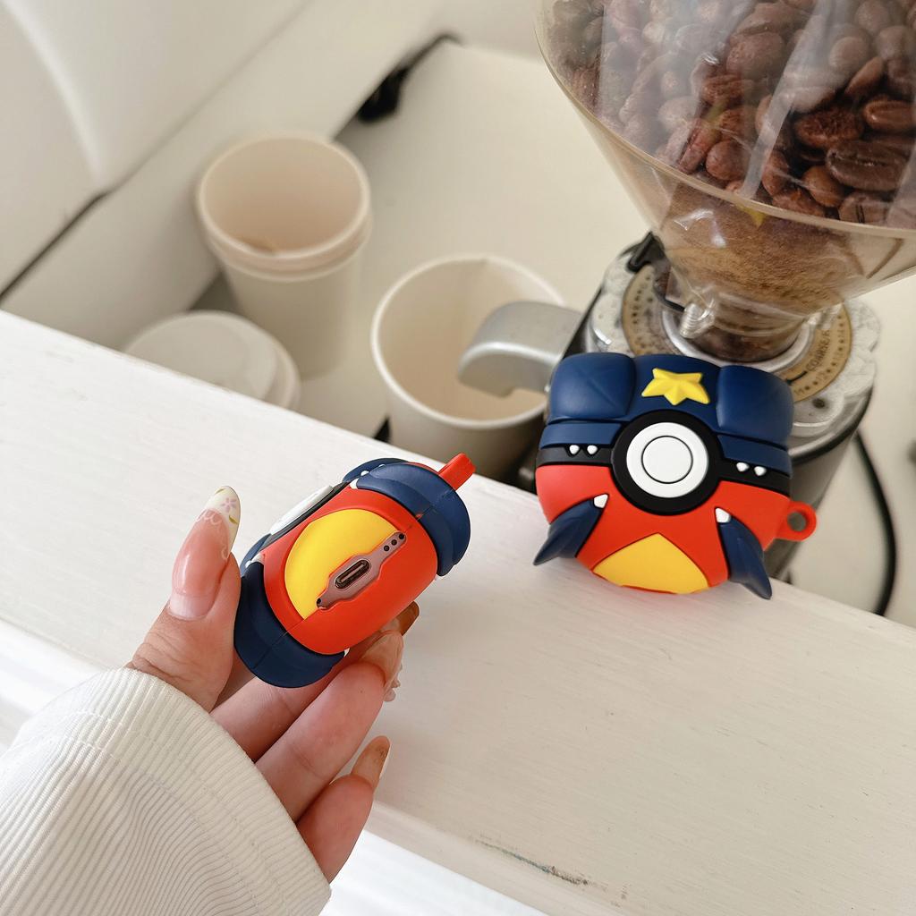 Hard bite land shark AirPods pro1 apple bluetooth headset case 1/1 generation cartoon Pokémon protective case is suitable for