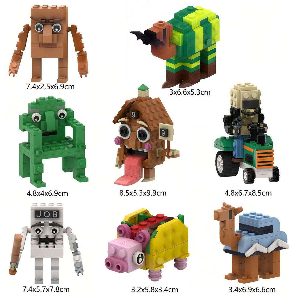 Mattoncini Brainrot Tung Tung Sahur Tralalero, Kit di Montaggio Divertente, Regalo Creativo per Bambini, Adolescenti e Adulti