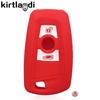 Silicone Key Cover Shell Case for BMW F10 F20 F30 F25 X3 CAS4 Serie 1 3 5 7 F80 X4 F26 Holder 3 Button Remote Key Protection Fob