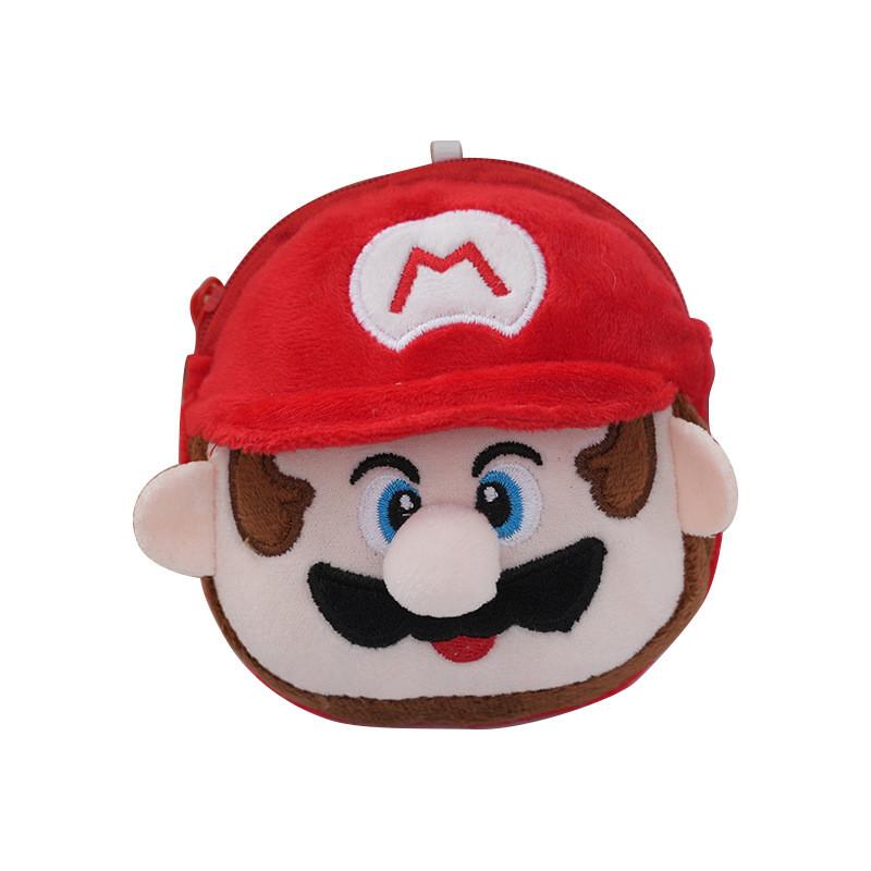 Cute Mario Character Plush Storage Bag Ideal For Kids Collectibles And Keychain Accessories