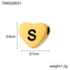 CARLIDANA Stainless Steel Alphabet Pendant Jewelry Accessories Gold Plated Black Letter Charm Heart Initial Beads for Jewelry