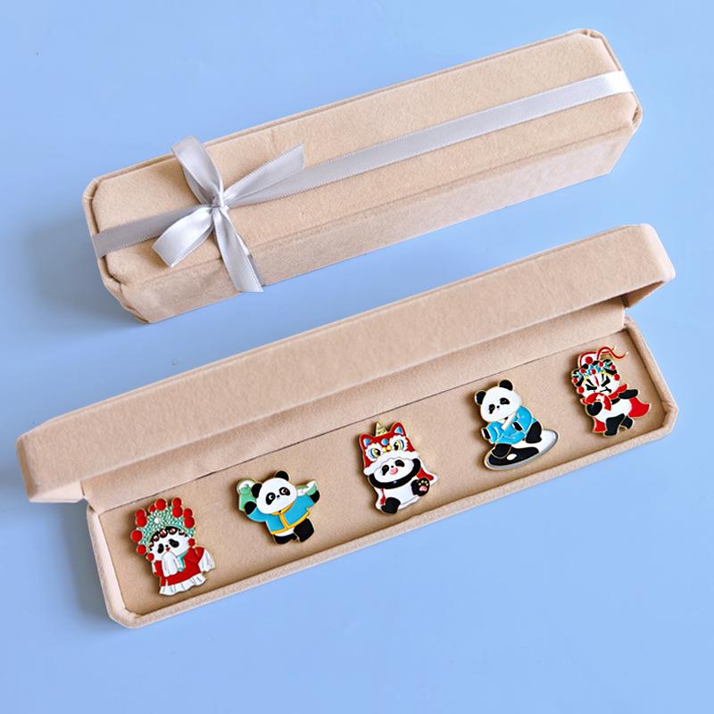 Chinese Panda-Themed Ceramic Brooch - Cultural Gift for Birthdays & New Year