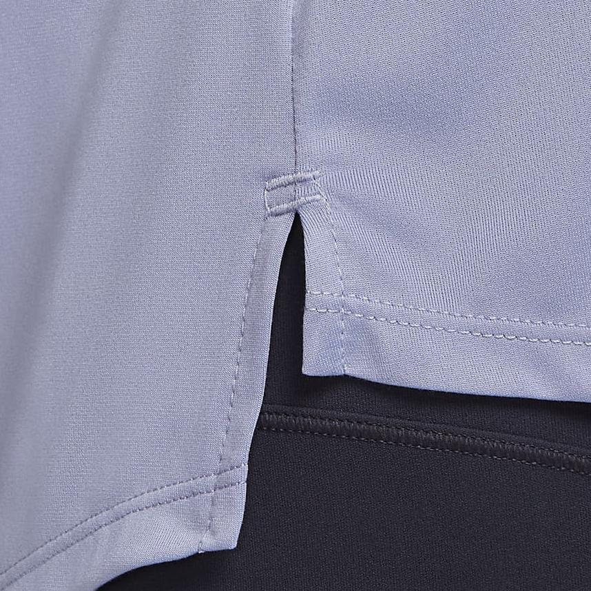 Nike Solid Color Logo Round Neck Short Sleeve T-Shirt Women tops Indigo-Mist DD0639-519