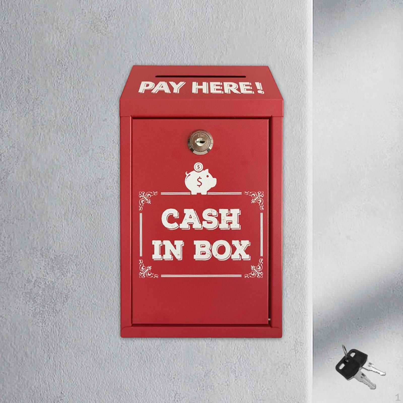 

Металлический ящик для сбора пожертвований для фандрайзинговых мероприятий красный