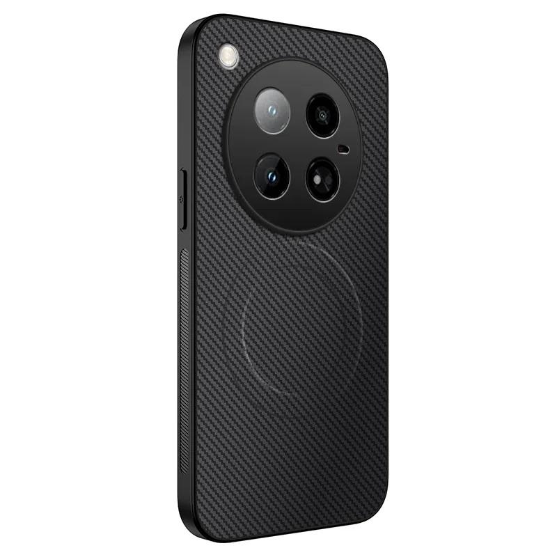Magnetic Silicone Case For Infinix Zero 30 40 4G 5G Wireless Charging Carbon Fiber PU Leather Anti-Drop Soft Cover Phone Cases