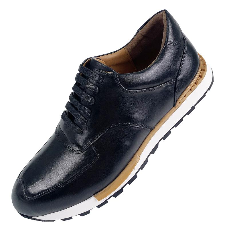 Neue Herren Lederschuhe Kopfschicht Rindsleder täglich Outdoor lässig Schnürschuhe Übergröße Schuhe Senior Brock Schuhe A21