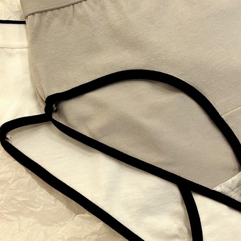 Damen-Unterwäsche aus Baumwolle mit Cartoon-Bär-Aufdruck, mittelhoher Bund, atmungsaktiv