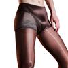 """Galaxy"" Herren Ultra-Dünne Ölige Strumpfhosen Seidig Glatt Und Ölig, Sexy Ölige Schwarze Seiden Kühlende Strumpfhosen"""