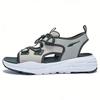 Hypnotische Stof Sandaal Zacht Comfortabel Strand Sandalen Unisex sandalen Grijs Mist-Grijs Wit 401653-08