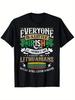 Litauisches St. Patrick's Day Grafik-T-Shirt Jeder ist ein bisschen irisch außer Litauern Baumwoll-T-Shirt Lässig Unisex