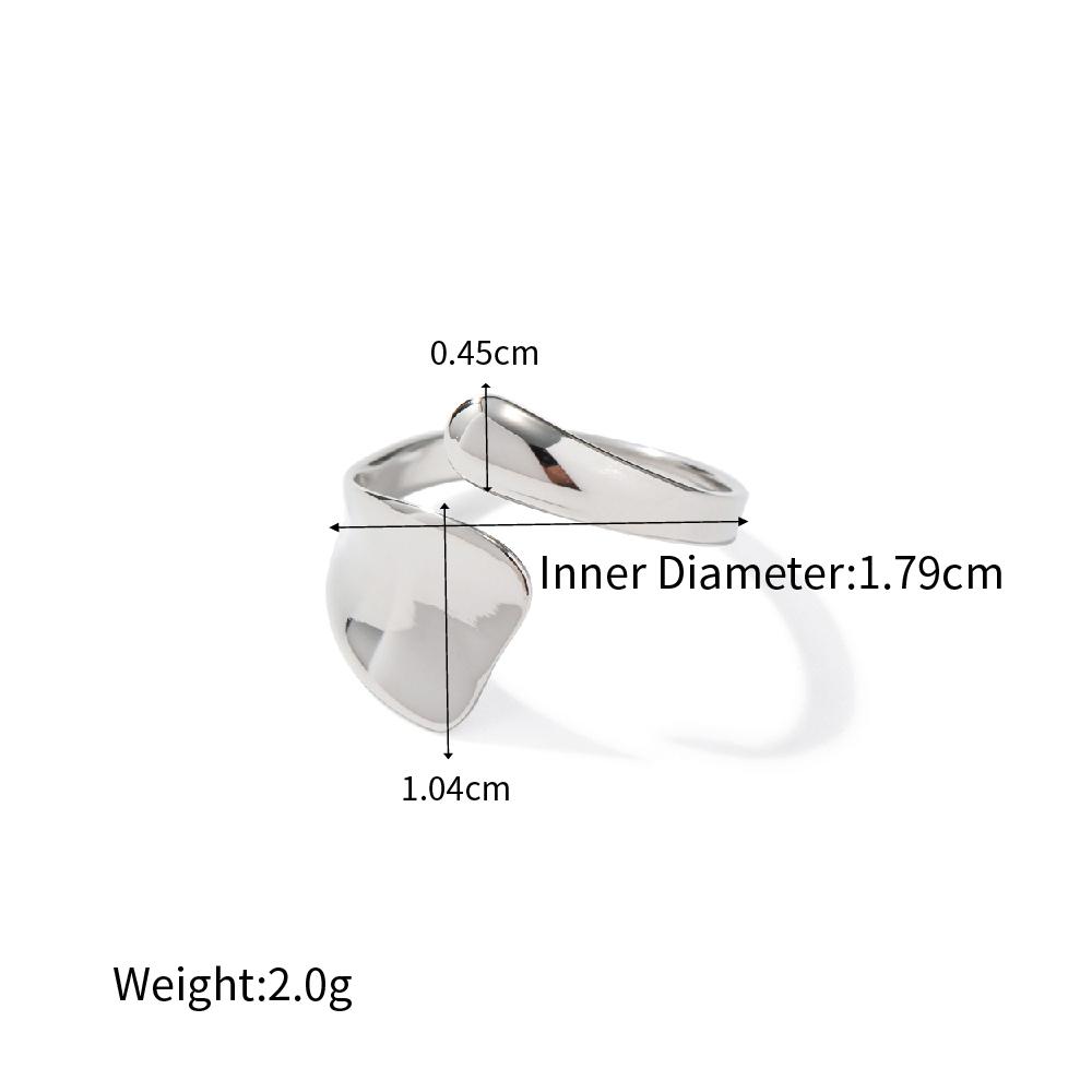 Yori Stainless Steel Geometric Unusual Opening Ring Waterproof Rust Proof High Quality Gold Plated Women Jewelry Gift New