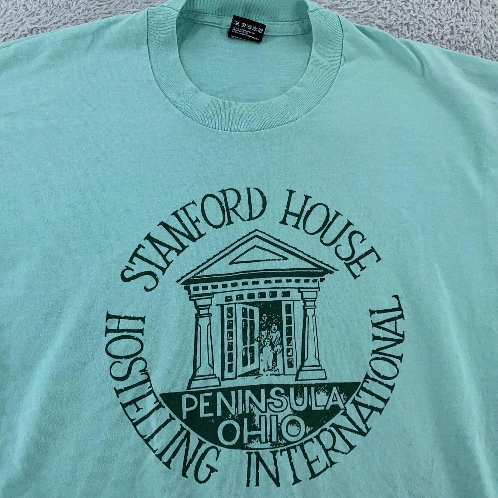 

Vintage Stanford House T-Shirt Mens Large/XL Peninsula Ohio Hostel Historic 90s 4XL