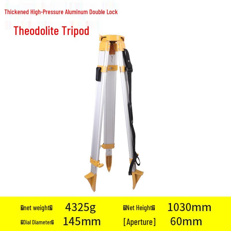 Aluminum Alloy Level Theodolite with Wooden Tripod - Drop-resistant for Engineering Surveying