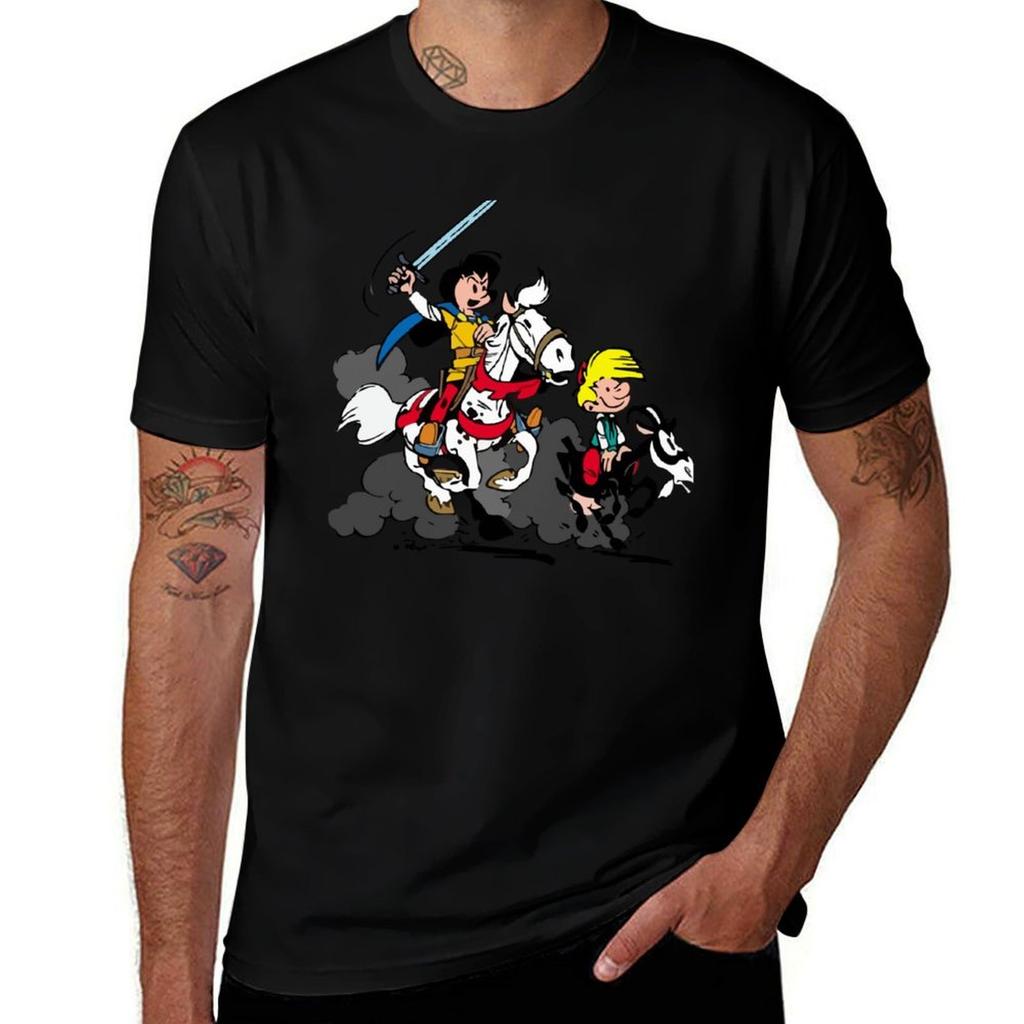 Johan Et Pirlouit (Johan Et Peewit)Classique Tshirt Work Outdoor Tshirt For Unisex