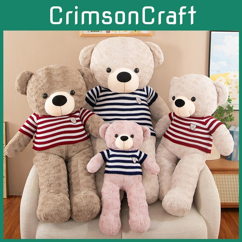 Large Tie Bow Sweater Teddy Bear Plush Toy Girls Birthday Gift Child Companion