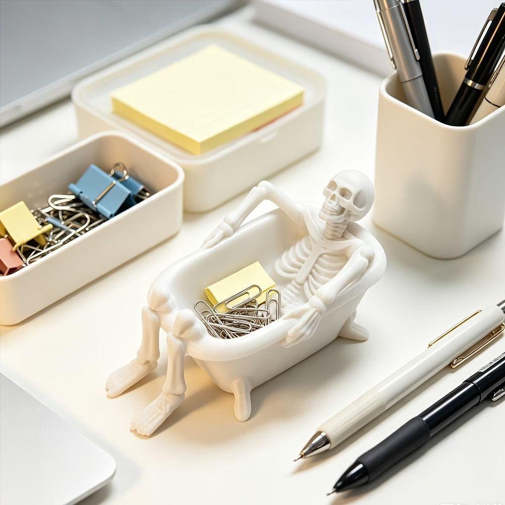 Well-Made Resin Trinket Organizer Smooth Surface Bathtub Tray Skeleton Tray Living Room