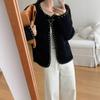 Imitation mink knitted cardigan women's new autumn and winter temperament sweater jacket women