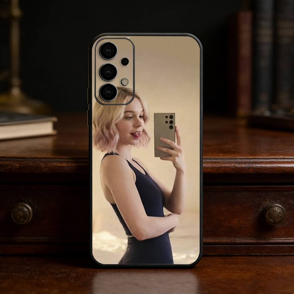 Lovely E-Emma Actor M-Myers Phone Case For Samsung S25,24,23,22,30,21,10,9,Ultra,Plus,Lite Soft Black Case