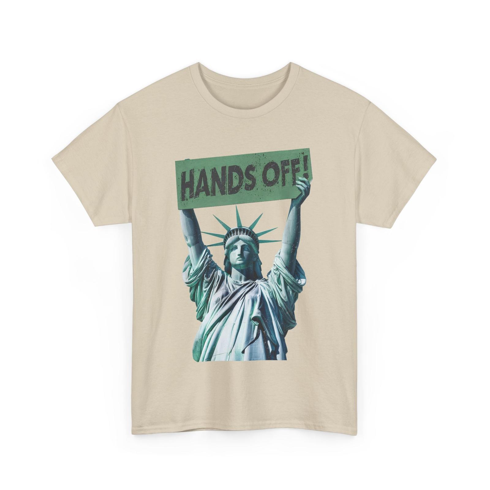 Resist And Protest Shirt Hands Off Statue of Liberty T-Shirt M