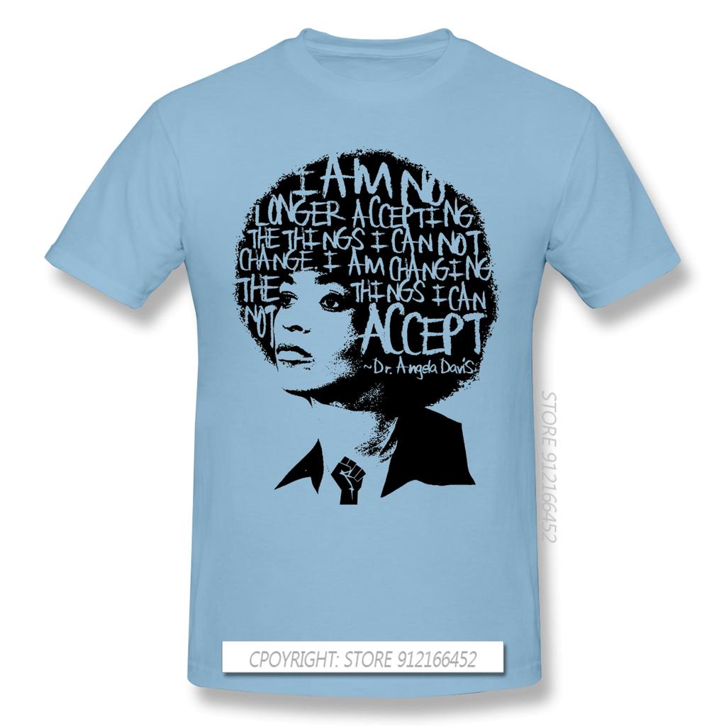 ANGELA DAVIS LO DIJO MEJOR Camisetas Negras de Manga Corta Novedad para Hombre Black Lives Matter Anonymous Ropa de George Floyd