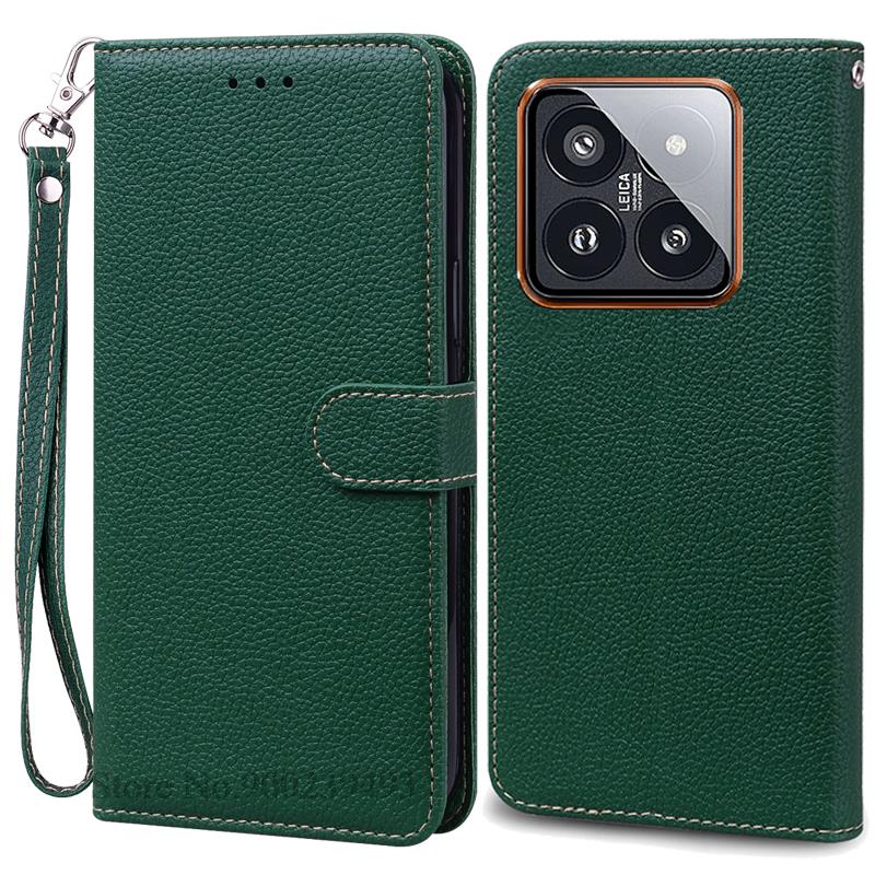 Mi 14 Mi14 Xiaomi14 Pro Case For Xiaomi 14 Case Leather Wallet Flip Case For Xiaomi 14 Pro Cover Coque For Xiaomi Mi 14 Fundas