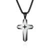 Cross Four-pointed Star Pendant Men's Stainless Steel Box Chain Necklace Hip-hop Jewelry