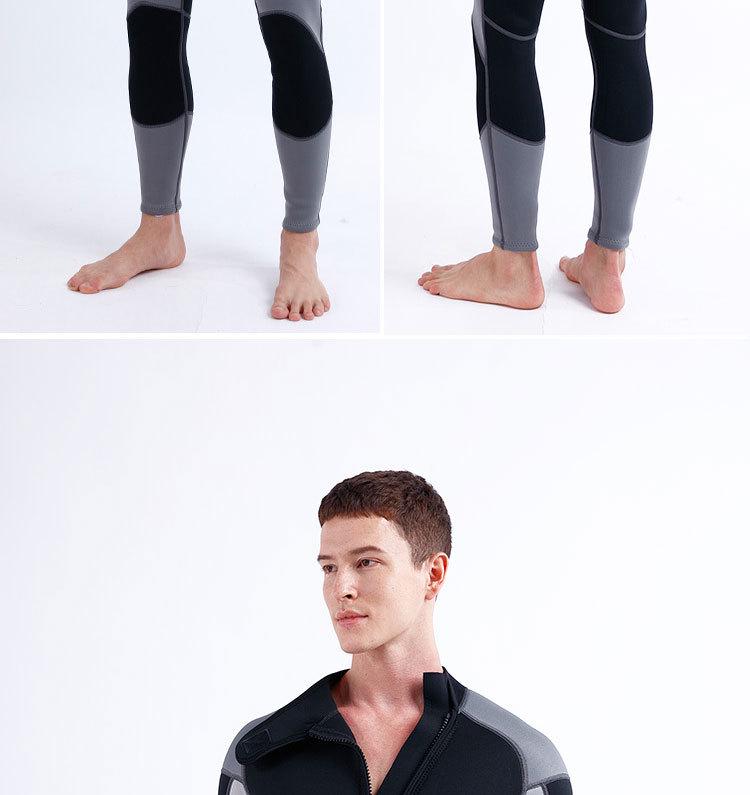 3mm Front Zipper One-Piece Wetsuit for Diving, Surfing & Swimming - Cold Protection Warm Suit