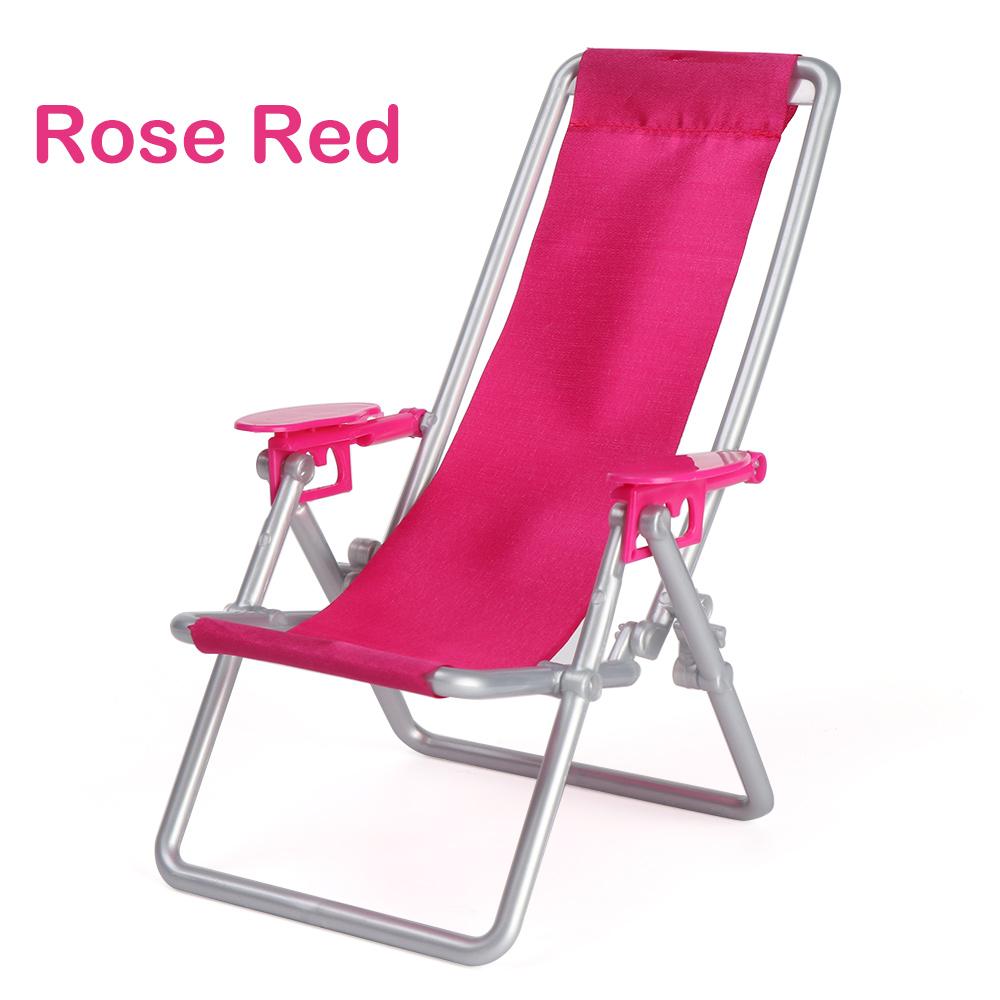 

Small Doll Beach Chair Foldable Deckchair 1:6 Scale Playing House Garden Bench Dollhouse Furniture Plaything Accessories Gifts