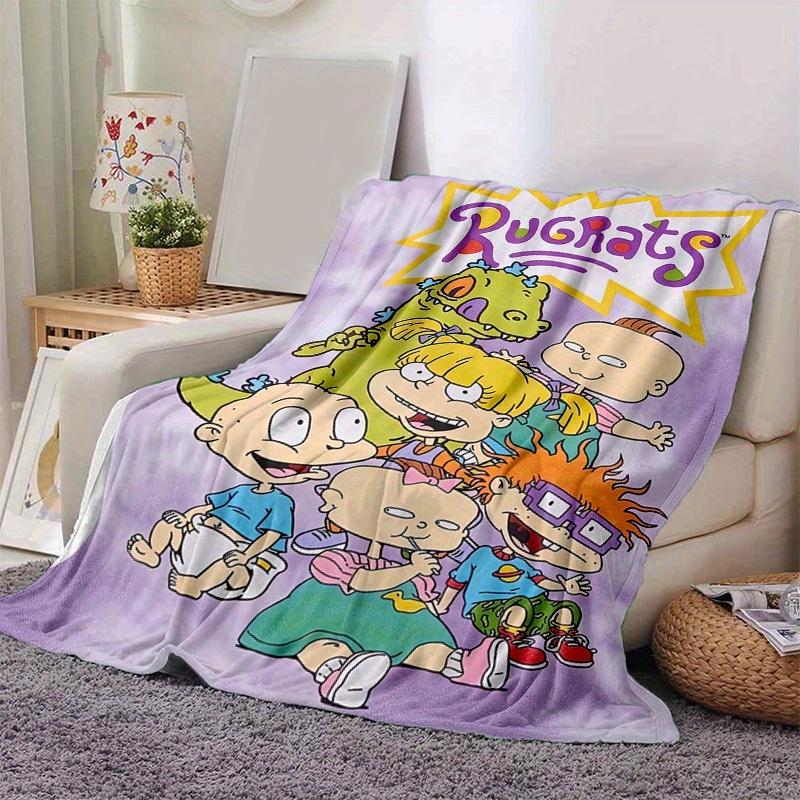 1pc Rugrats Home Decor Blanket: A Cozy Flannel Throw for Bedroom, Living Room, Travel, Camping, Car, Beach, Office Naps, Perfect Gift, Ideal Outdoor R